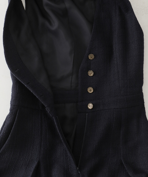 plage（プラージュ）の「Tweed ジャンプスーツ（サロペット/オーバーオール・レディース・ネイビー・36/38）」の13枚目の写真