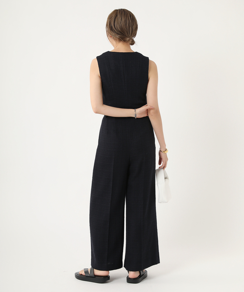 plage（プラージュ）の「Tweed ジャンプスーツ（サロペット/オーバーオール・レディース・ネイビー・36/38）」の4枚目の写真