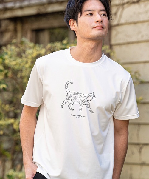 CALL&RESPONSE(コールアンドレスポンス)の「mt8221-プリント半袖TEE-ネコ(Tシャツ/カットソー・メンズ・ブラック/ホワイト・1/5/2/4)」の1枚目の写真