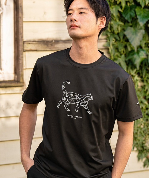 CALL&RESPONSE(コールアンドレスポンス)の「mt8221-プリント半袖TEE-ネコ(Tシャツ/カットソー・メンズ・ブラック/ホワイト・1/5/2/4)」の2枚目の写真