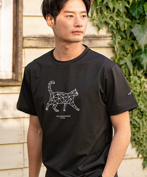 CALL&RESPONSE(コールアンドレスポンス)の「mt8221-プリント半袖TEE-ネコ(Tシャツ/カットソー・メンズ・ブラック/ホワイト・1/5/2/4)」の3枚目の写真