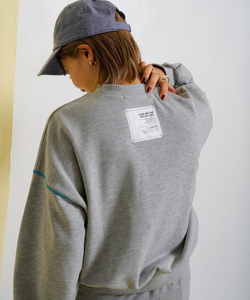 bohmal（ボマール）の「ボリュームスリーブワッペン付きスウェット（スウェット・レディース・グレー/ホワイト/ブラック・FREE）」の9枚目の写真