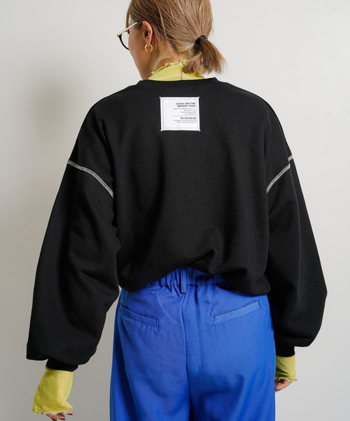 bohmal（ボマール）の「ボリュームスリーブワッペン付きスウェット（スウェット・レディース・グレー/ホワイト/ブラック・FREE）」の14枚目の写真