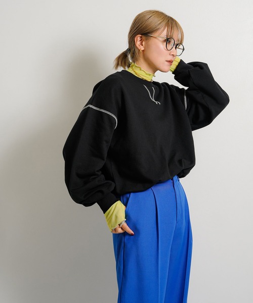 bohmal（ボマール）の「ボリュームスリーブワッペン付きスウェット（スウェット・レディース・グレー/ホワイト/ブラック・FREE）」の17枚目の写真