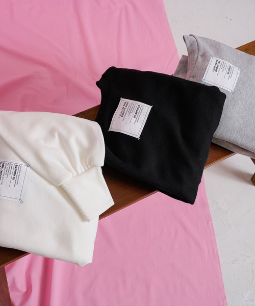 bohmal（ボマール）の「ボリュームスリーブワッペン付きスウェット（スウェット・レディース・グレー/ホワイト/ブラック・FREE）」の10枚目の写真