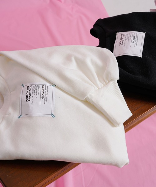 bohmal（ボマール）の「ボリュームスリーブワッペン付きスウェット（スウェット・レディース・グレー/ホワイト/ブラック・FREE）」の11枚目の写真