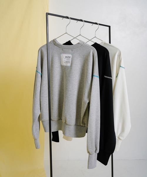 bohmal（ボマール）の「ボリュームスリーブワッペン付きスウェット（スウェット・レディース・グレー/ホワイト/ブラック・FREE）」の12枚目の写真