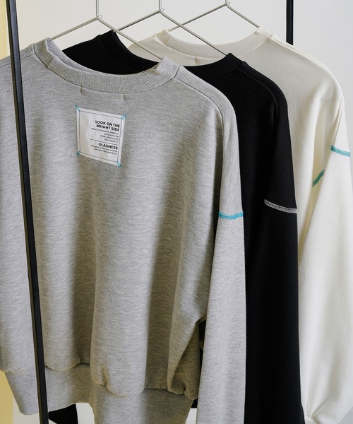 bohmal（ボマール）の「ボリュームスリーブワッペン付きスウェット（スウェット・レディース・グレー/ホワイト/ブラック・FREE）」の13枚目の写真