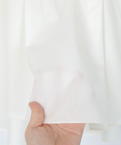 UR'S（ユアーズ）の「イレギュラーヘムペプラムトップス（Tシャツ/カットソー・レディース・グリーン/ブラック/ホワイト/ブルー・M/S/L）」の10枚目の写真