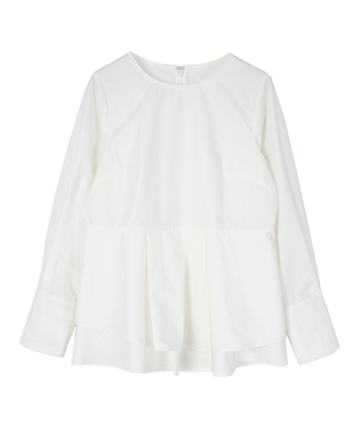 UR'S（ユアーズ）の「イレギュラーヘムペプラムトップス（Tシャツ/カットソー・レディース・グリーン/ブラック/ホワイト/ブルー・M/S/L）」の19枚目の写真