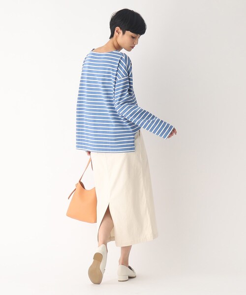 OPAQUE.CLIP(オペークドットクリップ)の「◆ギザコットン バスクボーダーカットソー(Tシャツ/カットソー・レディース・ブルー系2/ホワイト系その他3/ベージュ系2・38)」の13枚目の写真