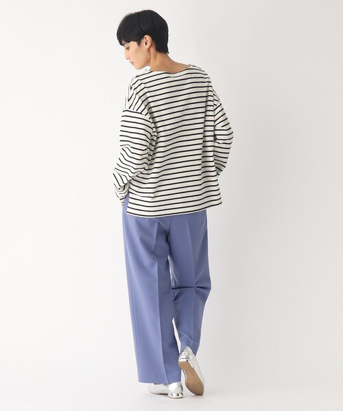 OPAQUE.CLIP(オペークドットクリップ)の「◆ギザコットン バスクボーダーカットソー(Tシャツ/カットソー・レディース・ブルー系2/ホワイト系その他3/ベージュ系2・38)」の18枚目の写真