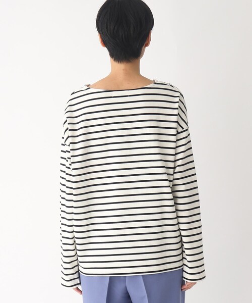 OPAQUE.CLIP(オペークドットクリップ)の「◆ギザコットン バスクボーダーカットソー(Tシャツ/カットソー・レディース・ブルー系2/ホワイト系その他3/ベージュ系2・38)」の22枚目の写真