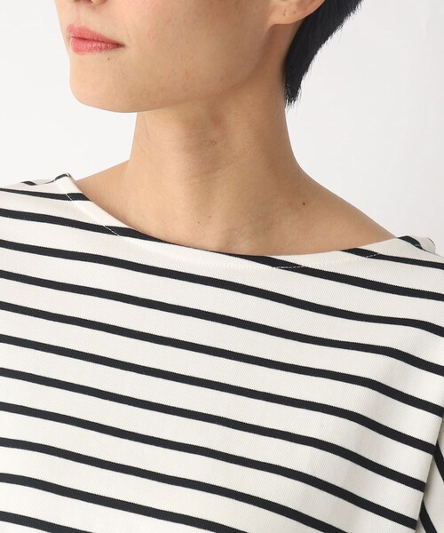 OPAQUE.CLIP(オペークドットクリップ)の「◆ギザコットン バスクボーダーカットソー(Tシャツ/カットソー・レディース・ブルー系2/ホワイト系その他3/ベージュ系2・38)」の19枚目の写真