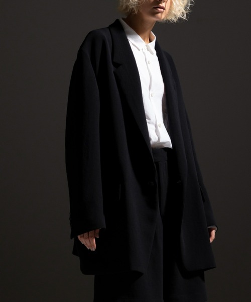 Robes & Confections/ローブス&コンフェクションズ/超強撚ダブルクロスシングルボクシージャケット