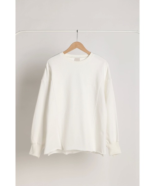 WoM(ワム)の「BACK OPEN SWEAT(スウェット・レディース・スミクロ/オフホワイト/グレー/ライトブルー・FREE)」の2枚目の写真