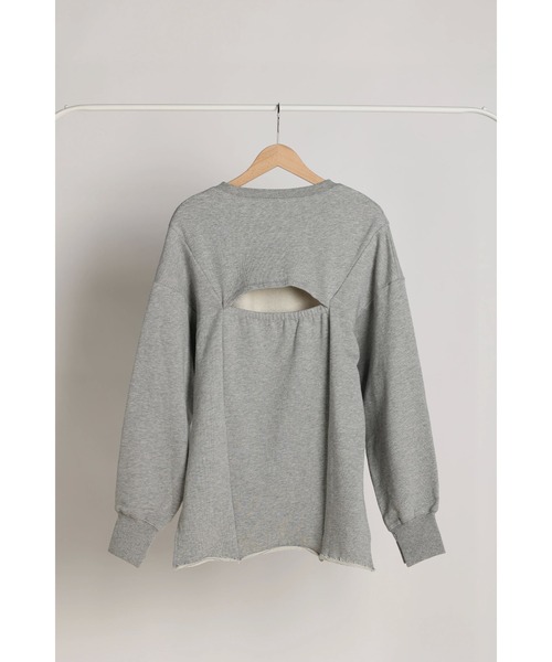 WoM(ワム)の「BACK OPEN SWEAT(スウェット・レディース・スミクロ/オフホワイト/グレー/ライトブルー・FREE)」の10枚目の写真