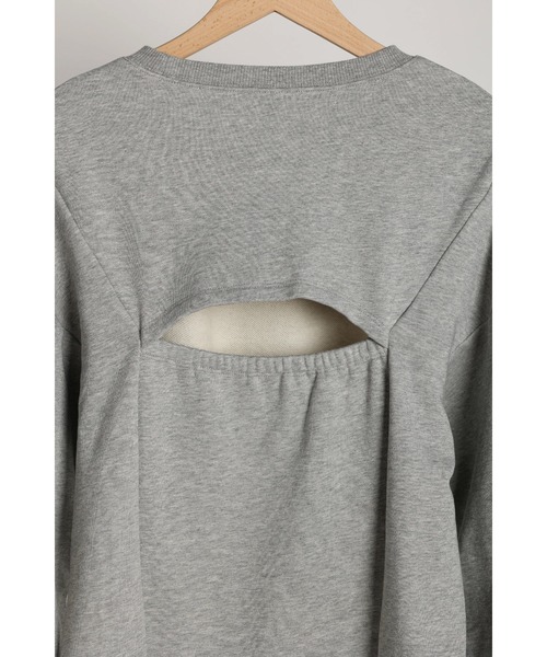 WoM(ワム)の「BACK OPEN SWEAT(スウェット・レディース・スミクロ/オフホワイト/グレー/ライトブルー・FREE)」の16枚目の写真