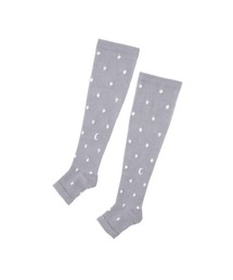 GUNZE（グンゼ）の「UCHI-COLLE/ウチコレ ナイトソックス 着圧ソックス ひざ下丈　つま先無し ムレにくいサラッと生地　コスモ柄（ソックス/靴下）」