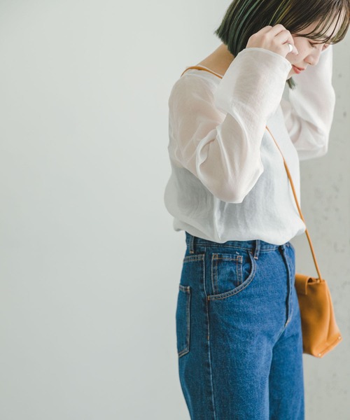 ITEMS URBANRESEARCH(アイテムズ アーバンリサーチ)の「シアープルオーバー(Tシャツ/カットソー・レディース・ブルー/オフホワイト/ブラック・FREE)」の20枚目の写真