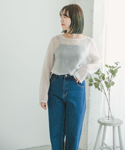 ITEMS URBANRESEARCH(アイテムズ アーバンリサーチ)の「シアープルオーバー(Tシャツ/カットソー・レディース・ブルー/オフホワイト/ブラック・FREE)」の22枚目の写真