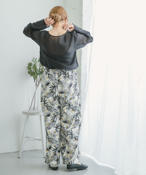 ITEMS URBANRESEARCH(アイテムズ アーバンリサーチ)の「シアープルオーバー(Tシャツ/カットソー・レディース・ブルー/オフホワイト/ブラック・FREE)」の5枚目の写真