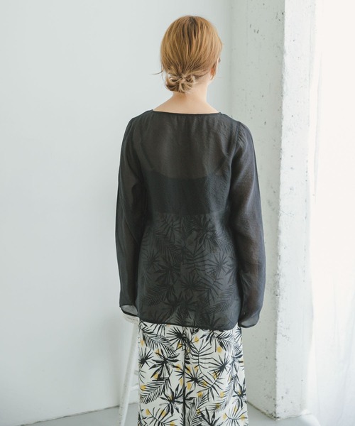 ITEMS URBANRESEARCH(アイテムズ アーバンリサーチ)の「シアープルオーバー(Tシャツ/カットソー・レディース・ブルー/オフホワイト/ブラック・FREE)」の8枚目の写真