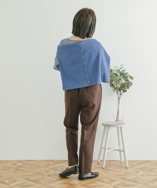 ITEMS URBANRESEARCH(アイテムズ アーバンリサーチ)の「シアープルオーバー(Tシャツ/カットソー・レディース・ブルー/オフホワイト/ブラック・FREE)」の14枚目の写真