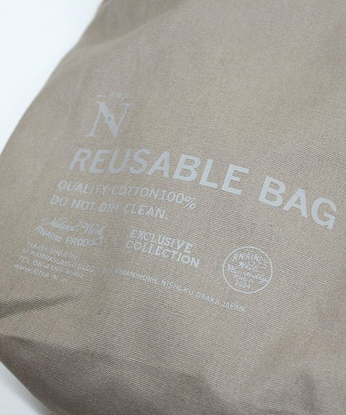 RNA-N（アールエヌエーエヌ）の「E4905 ＮリユーザブルショルダーＢＡＧ（ショルダーバッグ・レディース・ホワイト/ブラック/グレイッシュベージュ・FREE）」の7枚目の写真
