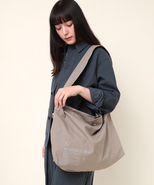 RNA-N（アールエヌエーエヌ）の「E4905 ＮリユーザブルショルダーＢＡＧ（ショルダーバッグ・レディース・ホワイト/ブラック/グレイッシュベージュ・FREE）」の20枚目の写真