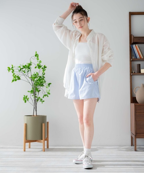 WEGO(ウィゴー)の「WEGO/【セットアップ対応】イージーショートパンツ(スラックス・レディース・その他1/サックスブルー/ブルー系その他4/ホワイト・FREE)」の12枚目の写真