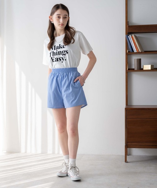 WEGO(ウィゴー)の「WEGO/【セットアップ対応】イージーショートパンツ(スラックス・レディース・その他1/サックスブルー/ブルー系その他4/ホワイト・FREE)」の21枚目の写真