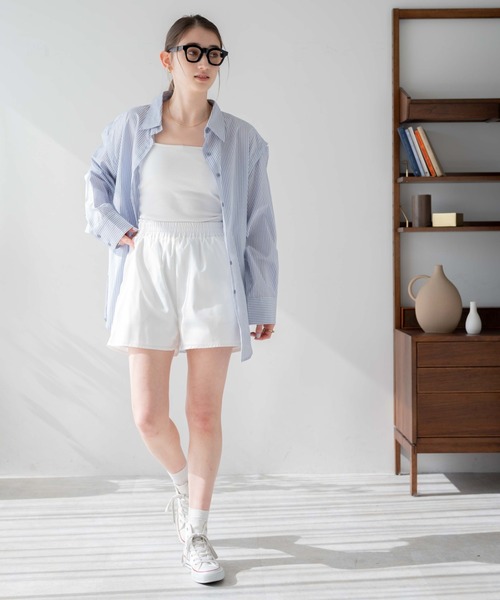 WEGO(ウィゴー)の「WEGO/【セットアップ対応】イージーショートパンツ(スラックス・レディース・その他1/サックスブルー/ブルー系その他4/ホワイト・FREE)」の19枚目の写真