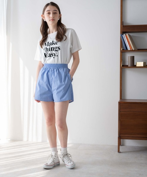 WEGO(ウィゴー)の「WEGO/【セットアップ対応】イージーショートパンツ(スラックス・レディース・その他1/サックスブルー/ブルー系その他4/ホワイト・FREE)」の11枚目の写真