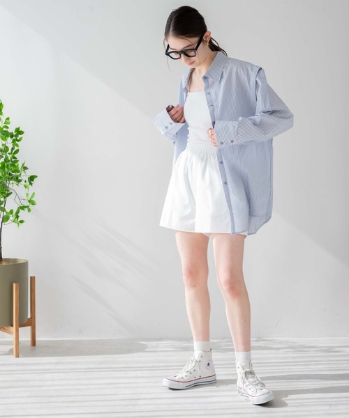 WEGO(ウィゴー)の「WEGO/【セットアップ対応】イージーショートパンツ(スラックス・レディース・その他1/サックスブルー/ブルー系その他4/ホワイト・FREE)」の10枚目の写真