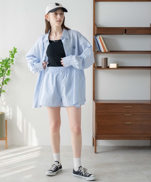 WEGO(ウィゴー)の「WEGO/【セットアップ対応】イージーショートパンツ(スラックス・レディース・その他1/サックスブルー/ブルー系その他4/ホワイト・FREE)」の5枚目の写真