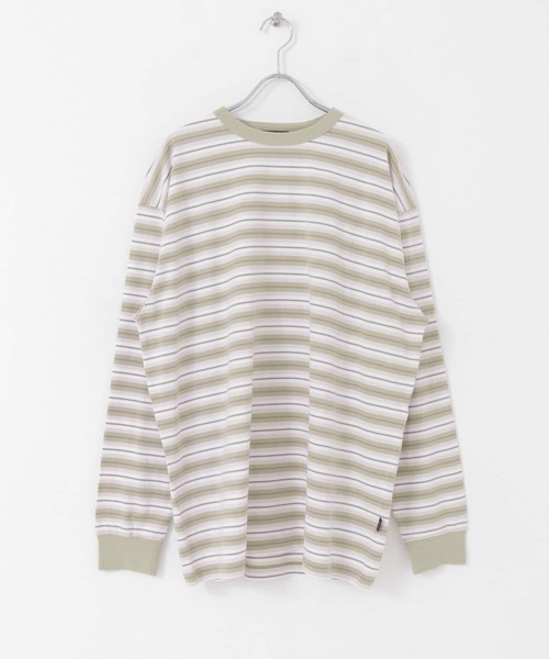 EKAL(エカル)の「ネイチャーボーダーロングスリーブTシャツ(Tシャツ/カットソー・メンズ・グリーン系その他/ホワイト系その他・MEDIUM/LARGE)」の13枚目の写真