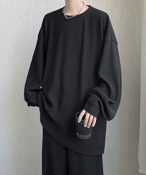 FVLMEN（フルメン）の「【FVLMEN】pleats balloon shirtsleeve tee/プリーツ バルーン シャツスリーブ T（Tシャツ/カットソー・メンズ・ホワイト/グリーン/ブラック・LARGE/X-LARGE/MEDIUM）」の15枚目の写真