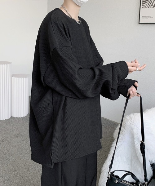 FVLMEN（フルメン）の「【FVLMEN】pleats balloon shirtsleeve tee/プリーツ バルーン シャツスリーブ T（Tシャツ/カットソー・メンズ・ホワイト/グリーン/ブラック・LARGE/X-LARGE/MEDIUM）」の18枚目の写真