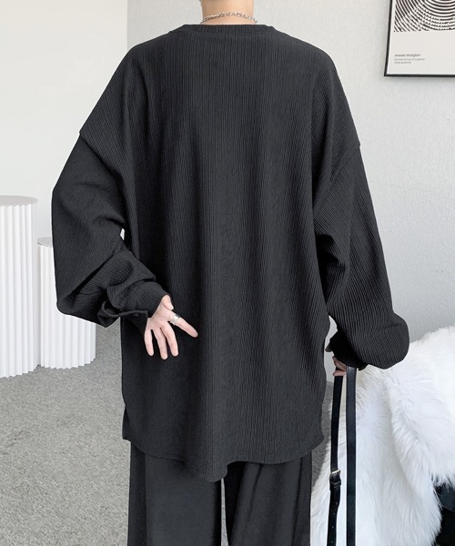 FVLMEN（フルメン）の「【FVLMEN】pleats balloon shirtsleeve tee/プリーツ バルーン シャツスリーブ T（Tシャツ/カットソー・メンズ・ホワイト/グリーン/ブラック・LARGE/X-LARGE/MEDIUM）」の19枚目の写真