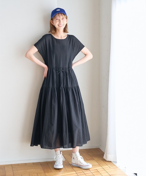 ROPE' PICNIC（ロペピクニック）の「【WEB限定カラー:ブラウン,グリーン】リンクコーデ/2WAY INDIAティアードワンピース（ワンピース・レディース・ブラック/ダークグリーン/ブルー/ブラウン系その他/ピンク系その他2・38）」の15枚目の写真