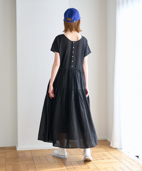 ROPE' PICNIC（ロペピクニック）の「【WEB限定カラー:ブラウン,グリーン】リンクコーデ/2WAY INDIAティアードワンピース（ワンピース・レディース・ブラック/ダークグリーン/ブルー/ブラウン系その他/ピンク系その他2・38）」の20枚目の写真