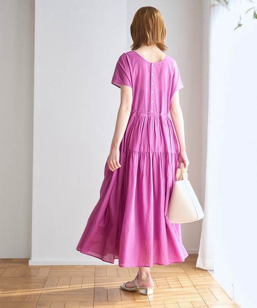 ROPE' PICNIC（ロペピクニック）の「【WEB限定カラー:ブラウン,グリーン】リンクコーデ/2WAY INDIAティアードワンピース（ワンピース・レディース・ブラック/ダークグリーン/ブルー/ブラウン系その他/ピンク系その他2・38）」の8枚目の写真