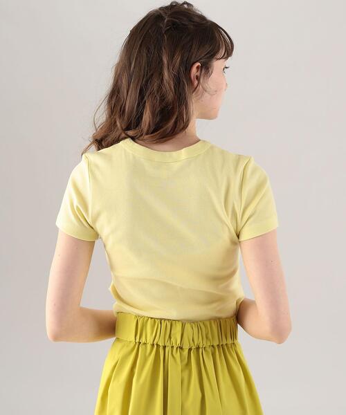 To b. by agnes b.(トゥービーバイアニエスベー)の「WU20 TS クロップドコンパクトTシャツ(Tシャツ/カットソー・レディース・イエロー・38/40)」の6枚目の写真