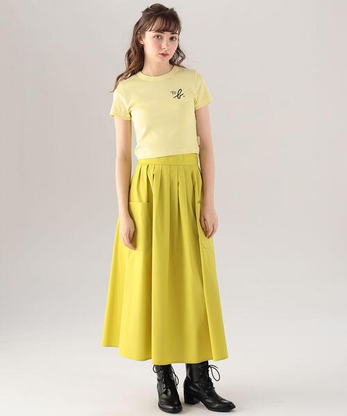 To b. by agnes b.(トゥービーバイアニエスベー)の「WU20 TS クロップドコンパクトTシャツ(Tシャツ/カットソー・レディース・イエロー・38/40)」の3枚目の写真