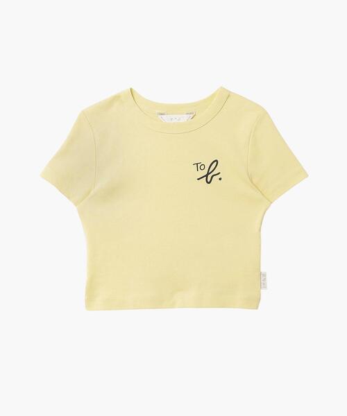To b. by agnes b.(トゥービーバイアニエスベー)の「WU20 TS クロップドコンパクトTシャツ(Tシャツ/カットソー・レディース・イエロー・38/40)」の4枚目の写真
