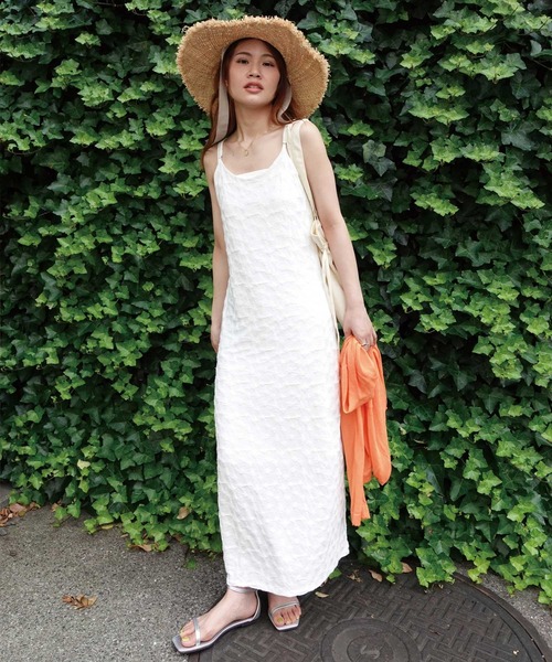 CORNERS（コーナーズ）の「シャーリングジャガードキャミワンピース（ワンピース・レディース・アイボリー/ブラウン/ブラック・M）」の18枚目の写真