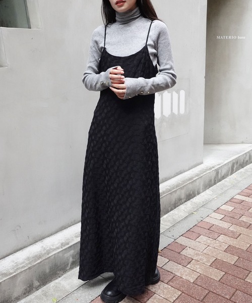 CORNERS（コーナーズ）の「シャーリングジャガードキャミワンピース（ワンピース・レディース・アイボリー/ブラウン/ブラック・M）」の22枚目の写真