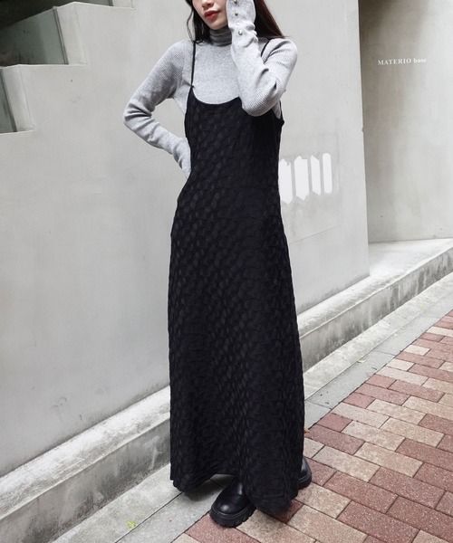 CORNERS（コーナーズ）の「シャーリングジャガードキャミワンピース（ワンピース・レディース・アイボリー/ブラウン/ブラック・M）」の21枚目の写真