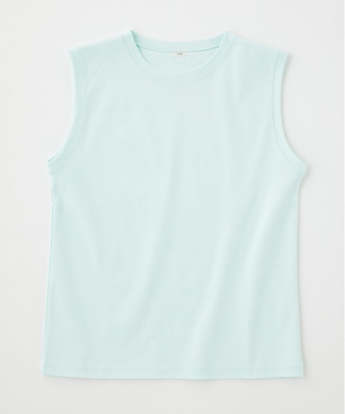MOUSSY(マウジー)の「SUVIN GIZA BASIC タンクトップ(タンクトップ・レディース・ブルー/ブラック/グリーン/ライトオレンジ系/ホワイト/ライトグリーン/ネイビー/ホワイト系その他/ブラック系その他/ピンク/ライトパープル・1/2)」の1枚目の写真